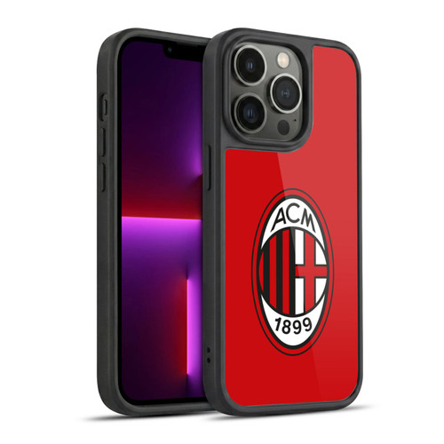 AC Milan Crest Full Colour Red Gel Armour Case For Apple iPhone 13 Pro