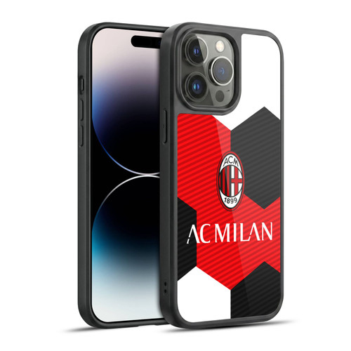 AC Milan Crest Ball Gel Armour Case For Apple iPhone 14 Pro Max