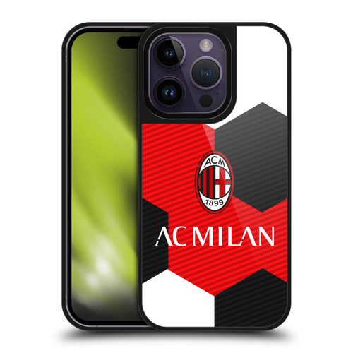 AC Milan Crest Ball Gel Armour Case For Apple iPhone 14 Pro