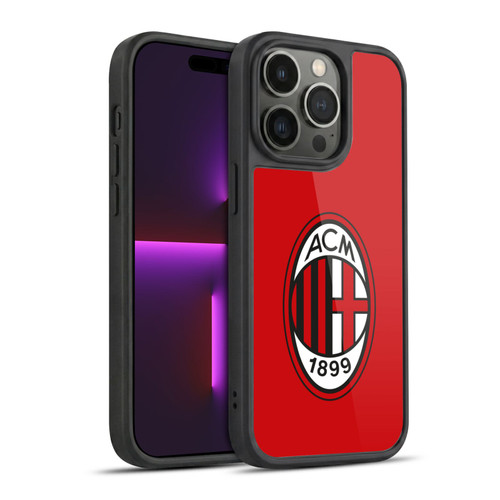 AC Milan Crest Full Colour Red Gel Armour Case For Apple iPhone 14 Pro