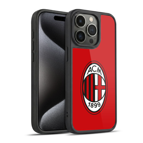 AC Milan Crest Full Colour Red Gel Armour Case For Apple iPhone 15 Pro