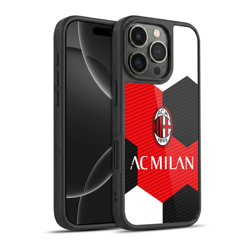 AC Milan Crest Ball Gel Armour Case For Apple iPhone 16 Pro