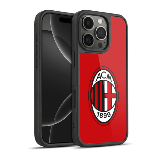 AC Milan Crest Full Colour Red Gel Armour Case For Apple iPhone 16 Pro