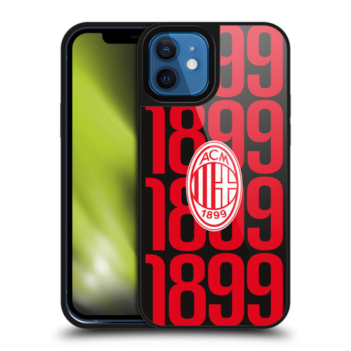 AC Milan Graphics Pattern Gel Armour Case For Apple iPhone 12 / iPhone 12 Pro
