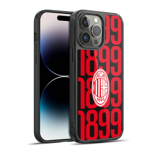 AC Milan Graphics Pattern Gel Armour Case For Apple iPhone 14 Pro Max