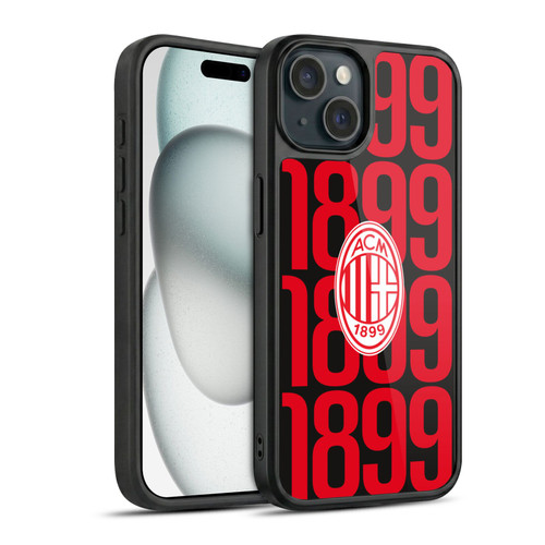 AC Milan Graphics Pattern Gel Armour Case For Apple iPhone 15