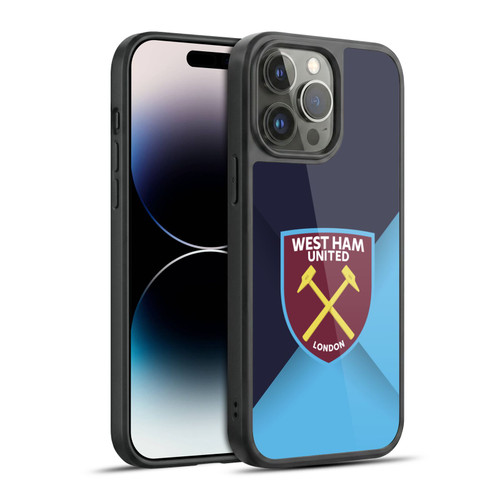 West Ham United FC Crest Blue Gradient Gel Armour Case For Apple iPhone 14 Pro Max