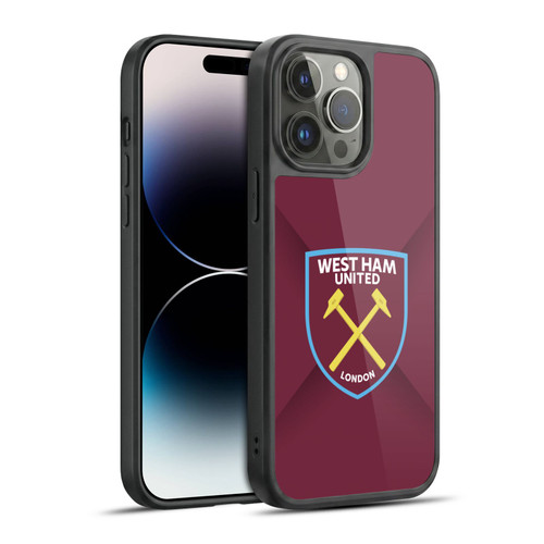 West Ham United FC Crest Gradient Gel Armour Case For Apple iPhone 14 Pro Max