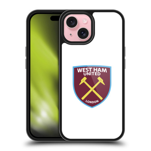 West Ham United FC Crest Full Colour White Gel Armour Case For Apple iPhone 15