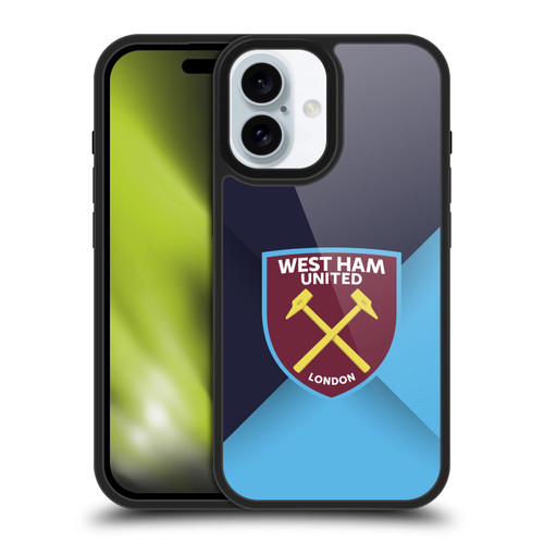 West Ham United FC Crest Blue Gradient Gel Armour Case For Apple iPhone 16