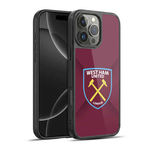West Ham United FC Crest Gradient Gel Armour Case For Apple iPhone 16 Pro Max