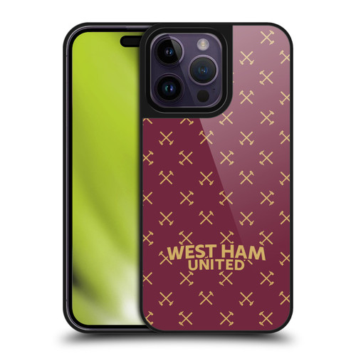 West Ham United FC Hammer Marque Kit Patterns Gel Armour Case For Apple iPhone 14 Pro Max