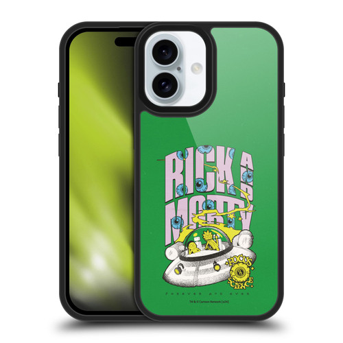 Rick And Morty Duo Graphics The Space Cruiser Gel Armour Case For Apple iPhone 16