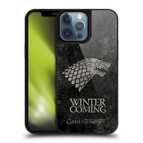 HBO Game of Thrones Dark Distressed Look Sigils Stark Gel Armour Case For Apple iPhone 13 Pro Max
