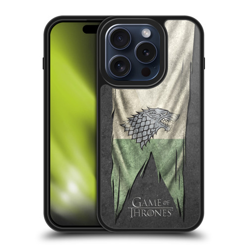 HBO Game of Thrones Sigil Flags Stark Gel Armour Case For Apple iPhone 15 Pro