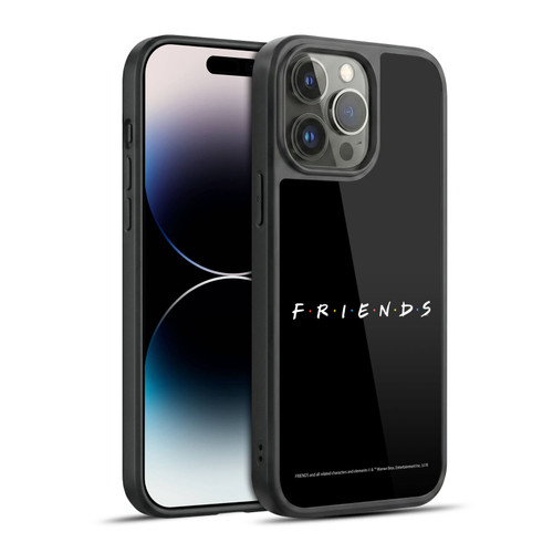 Friends TV Show Logos Black Gel Armour Case For Apple iPhone 14 Pro Max