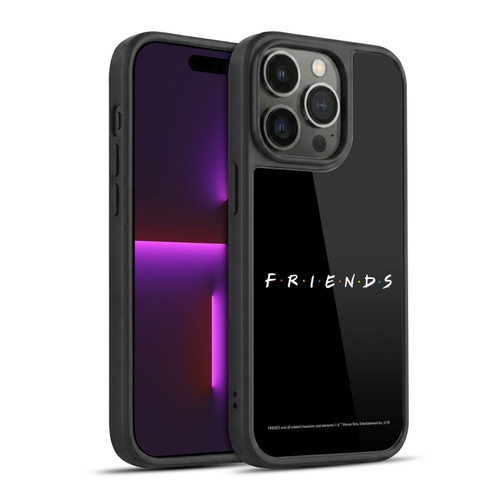 Friends TV Show Logos Black Gel Armour Case For Apple iPhone 14 Pro