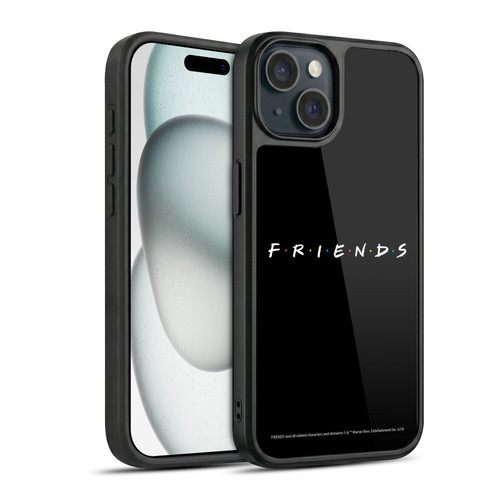 Friends TV Show Logos Black Gel Armour Case For Apple iPhone 15