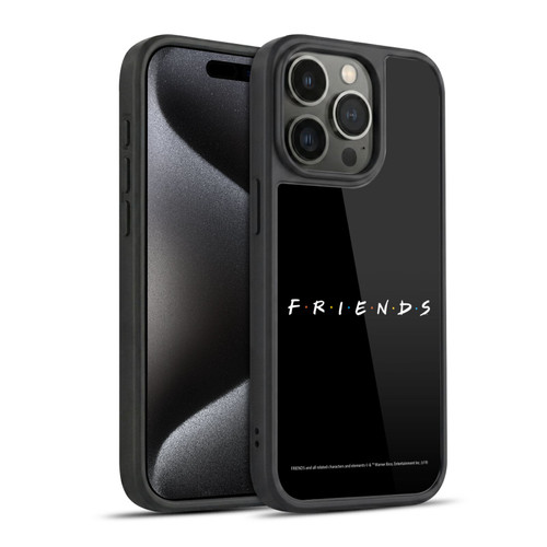 Friends TV Show Logos Black Gel Armour Case For Apple iPhone 15 Pro