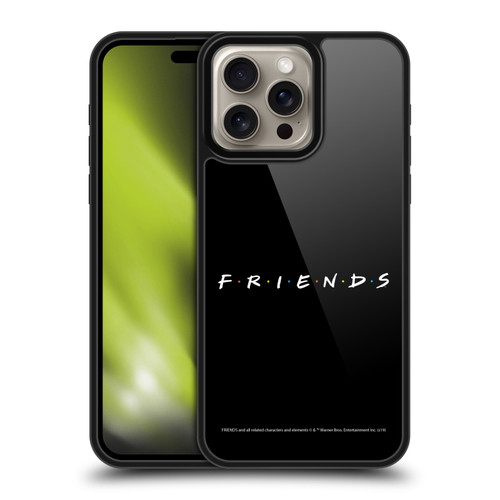 Friends TV Show Logos Black Gel Armour Case For Apple iPhone 16 Pro Max