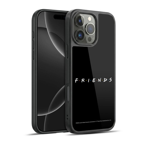 Friends TV Show Logos Black Gel Armour Case For Apple iPhone 16 Pro Max