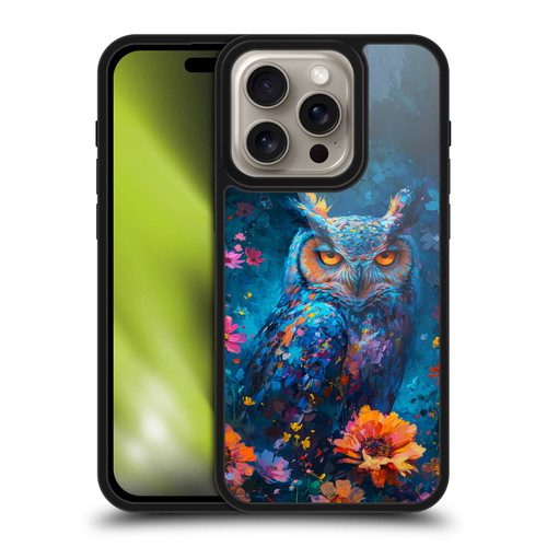 Haroulita Mix Art Animals Owl In Flowers Gel Armour Case For Apple iPhone 16 Pro