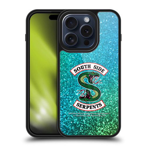 Riverdale South Side Serpents Glitter Print Logo Gel Armour Case For Apple iPhone 15 Pro
