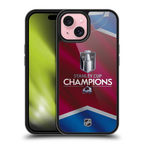 NHL 2022 Stanley Cup Champions Colorado Avalanche Jersey Gel Armour Case For Apple iPhone 15