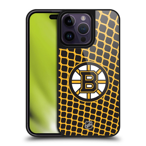 NHL Boston Bruins Net Pattern Gel Armour Case For Apple iPhone 14 Pro Max NHL Boston Bruins Net Pattern Gel Armour Case For Apple iPhone 14 Pro Max
