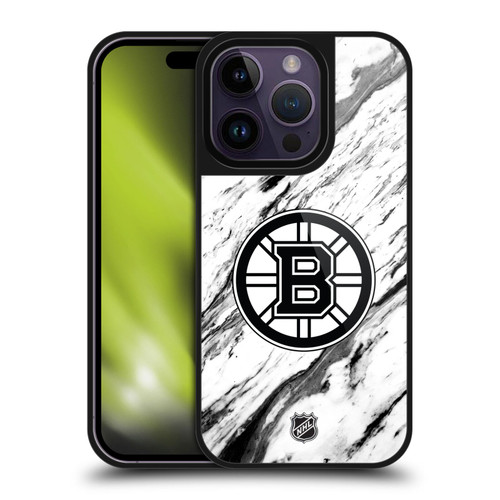 NHL Boston Bruins Marble Gel Armour Case For Apple iPhone 14 Pro