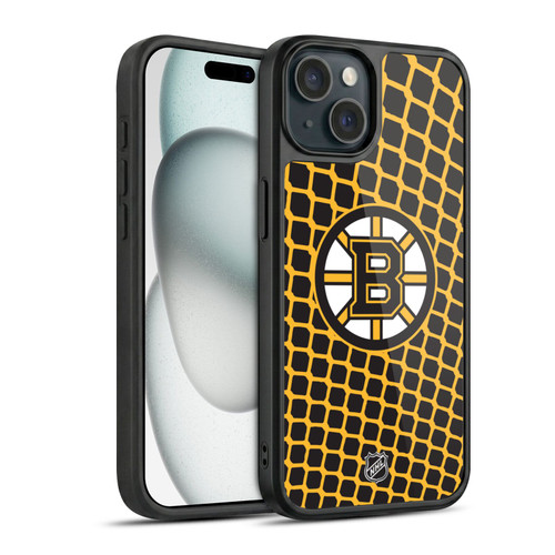 NHL Boston Bruins Net Pattern Gel Armour Case For Apple iPhone 15