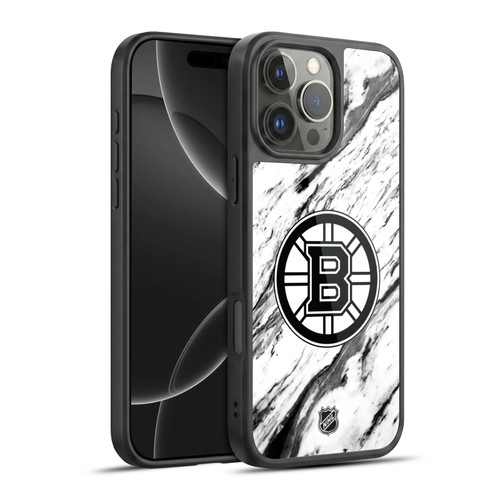 NHL Boston Bruins Marble Gel Armour Case For Apple iPhone 16 Pro Max