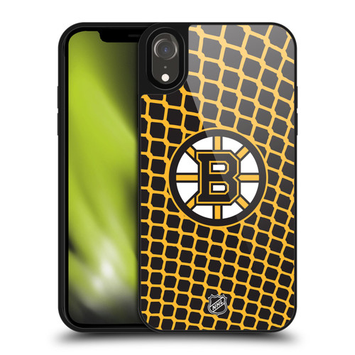 NHL Boston Bruins Net Pattern Gel Armour Case For Apple iPhone XR NHL Boston Bruins Net Pattern Gel Armour Case For Apple iPhone XR