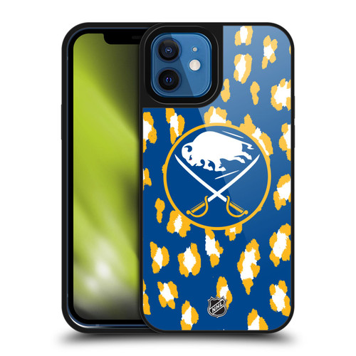 NHL Buffalo Sabres Leopard Pattern Gel Armour Case For Apple iPhone 12 / iPhone 12 Pro
