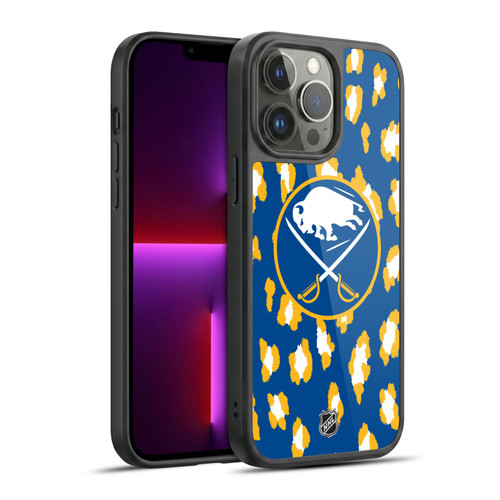 NHL Buffalo Sabres Leopard Pattern Gel Armour Case For Apple iPhone 13 Pro Max