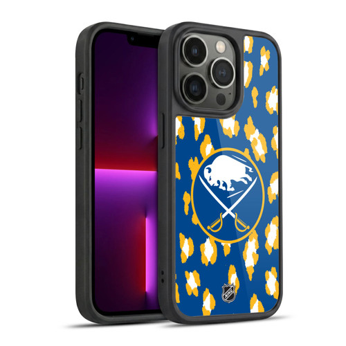 NHL Buffalo Sabres Leopard Pattern Gel Armour Case For Apple iPhone 13 Pro