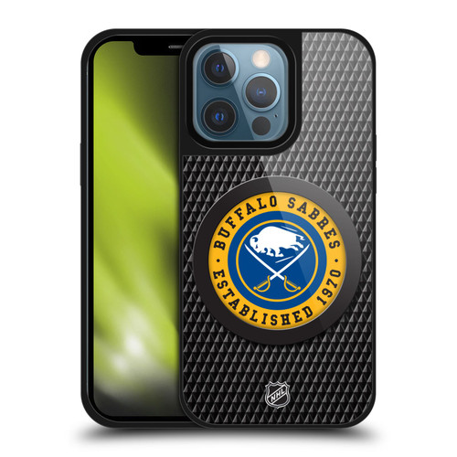 NHL Buffalo Sabres Puck Texture Gel Armour Case For Apple iPhone 13 Pro