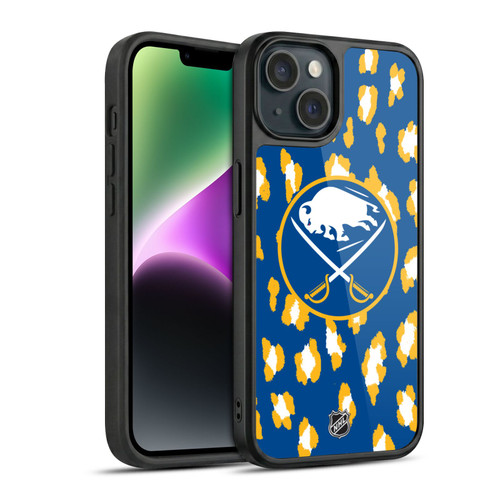 NHL Buffalo Sabres Leopard Pattern Gel Armour Case For Apple iPhone 14
