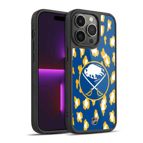 NHL Buffalo Sabres Leopard Pattern Gel Armour Case For Apple iPhone 14 Pro