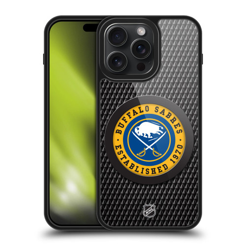 NHL Buffalo Sabres Puck Texture Gel Armour Case For Apple iPhone 15 Pro Max