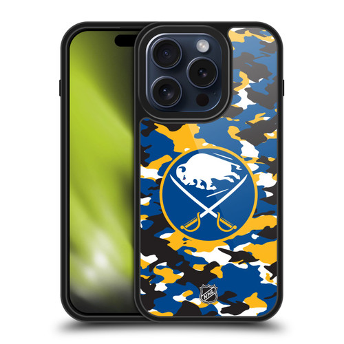 NHL Buffalo Sabres Camouflage Gel Armour Case For Apple iPhone 15 Pro NHL Buffalo Sabres Camouflage Gel Armour Case For Apple iPhone 15 Pro