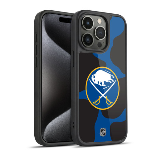 NHL Buffalo Sabres Cow Pattern Gel Armour Case For Apple iPhone 15 Pro