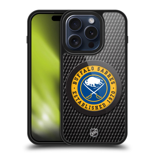 NHL Buffalo Sabres Puck Texture Gel Armour Case For Apple iPhone 15 Pro