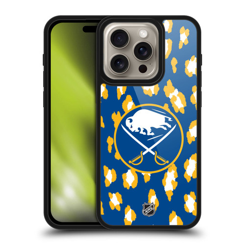 NHL Buffalo Sabres Leopard Pattern Gel Armour Case For Apple iPhone 16 Pro