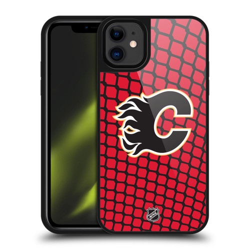 NHL Calgary Flames Net Pattern Gel Armour Case For Apple iPhone 11