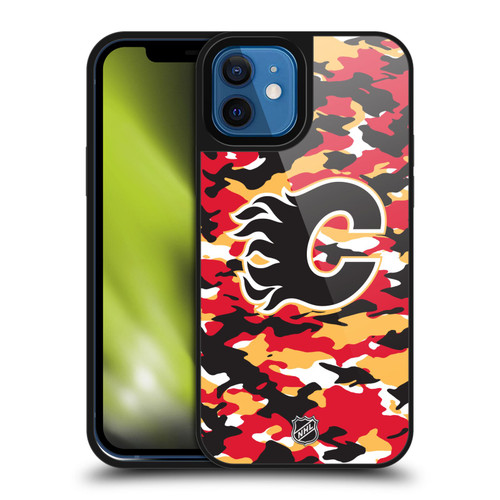 NHL Calgary Flames Camouflage Gel Armour Case For Apple iPhone 12 / iPhone 12 Pro