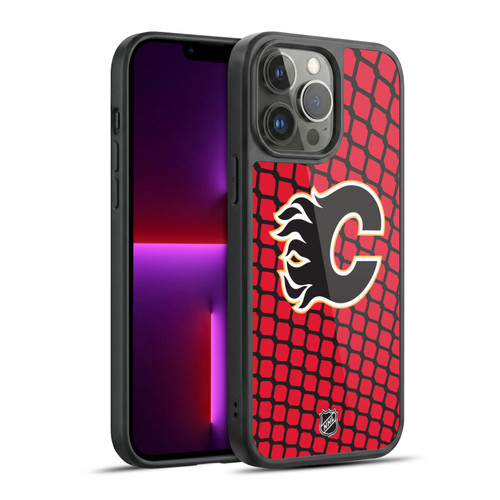 NHL Calgary Flames Net Pattern Gel Armour Case For Apple iPhone 13 Pro Max