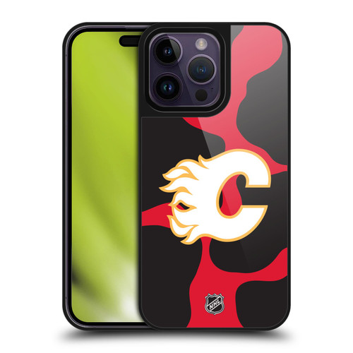 NHL Calgary Flames Cow Pattern Gel Armour Case For Apple iPhone 14 Pro Max