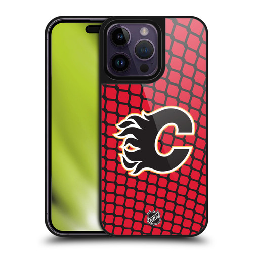 NHL Calgary Flames Net Pattern Gel Armour Case For Apple iPhone 14 Pro Max