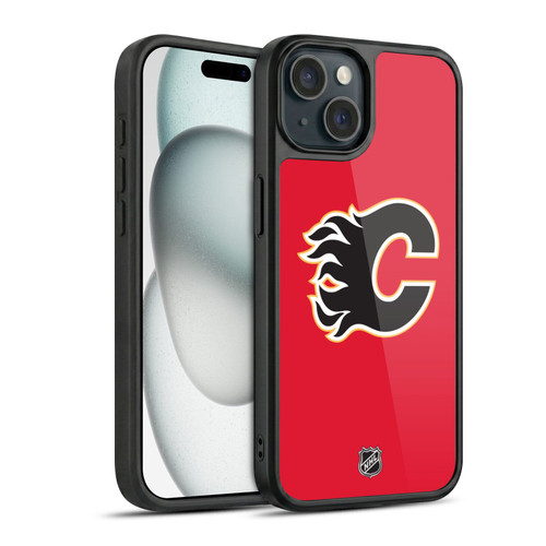 NHL Calgary Flames Plain Gel Armour Case For Apple iPhone 15